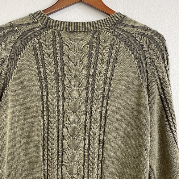 Umgee USA SweaterS Womens M Olive green Pullover Fishermen Chucky Knit Grandma - Picture 5 of 12